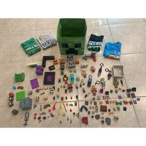 Lot Of Over 150+ Minecraft Toys Including T-shirts, Figures, Accessories, Light